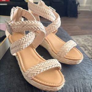 Braided Cream Sandals treasure,& bond
